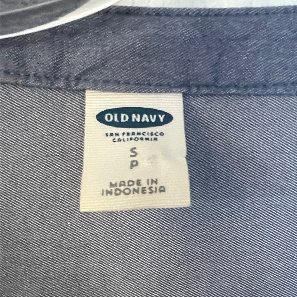 Old Navy Slate Blue Long Sleeve Jumpsuit - Picture 2 of 4